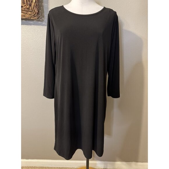 Michael Kors Dress XL Extra Large Black Stretch Jersey Career Church Washable - Picture 3 of 11